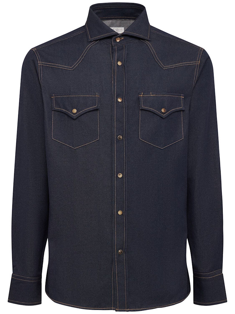 Brunello Cucinelli Westernhemd aus Baumwolldenim