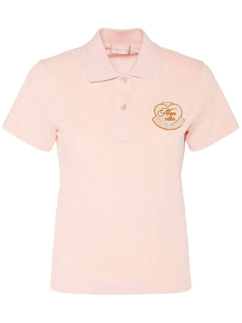 Moncler Polohemd aus Baumwollpiqué mit Logodruck