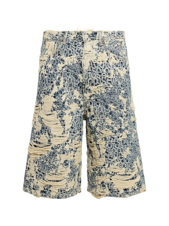 ACNE STUDIOS Shorts mit Rissen und Monogramm