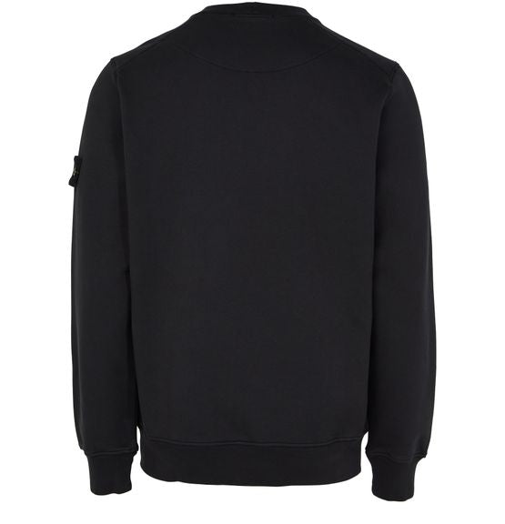 STONE ISLAND Sweatshirt mit Logoaufnäher Schwarz