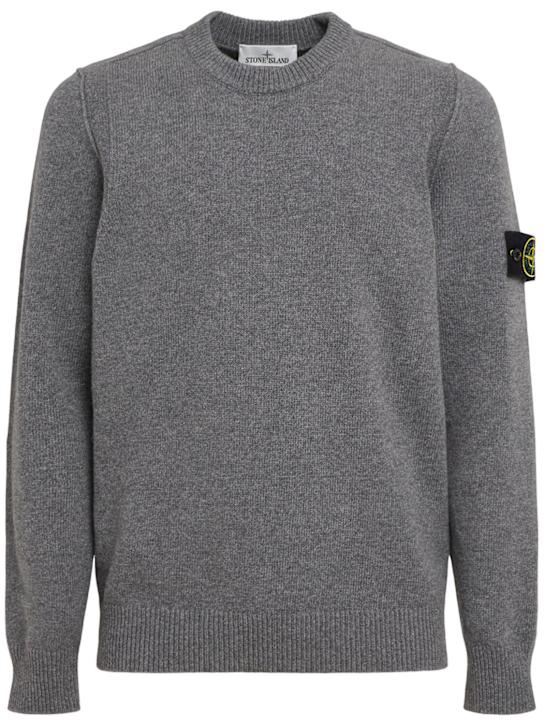 STONE ISLAND Pullover aus Wollmischung Grau