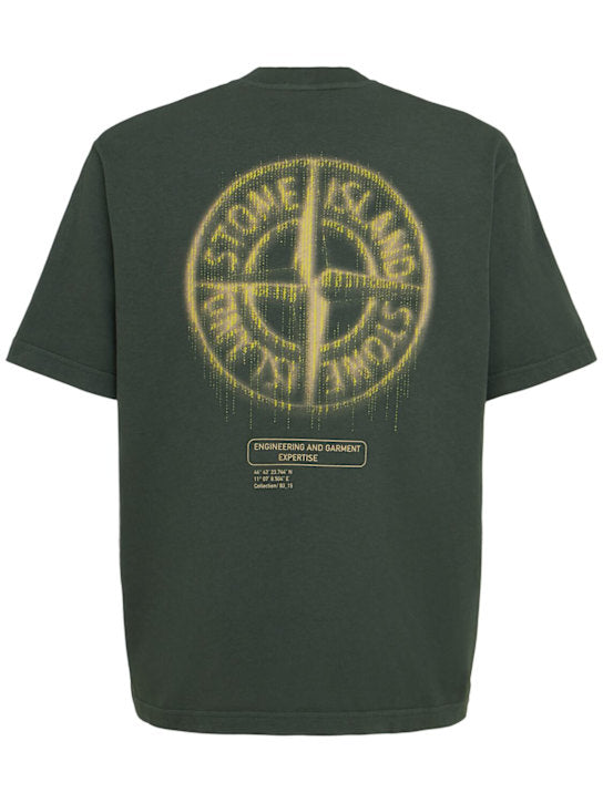 STONE ISLAND T-Shirt aus Baumwolljersey Olive
