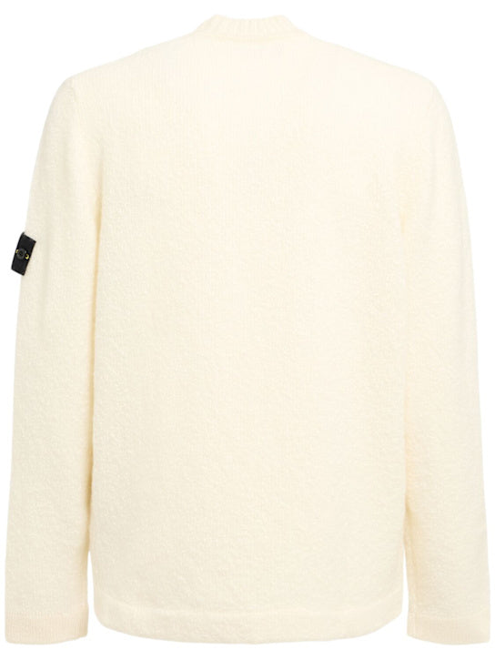 STONE ISLAND Pullover aus Wollmischung Creme