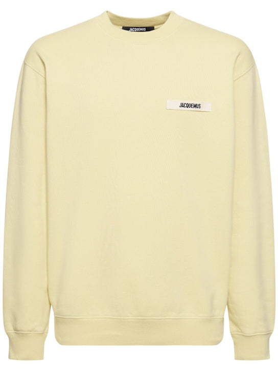 JACQUEMUS Sweatshirt aus Baumwolljersey Gelb