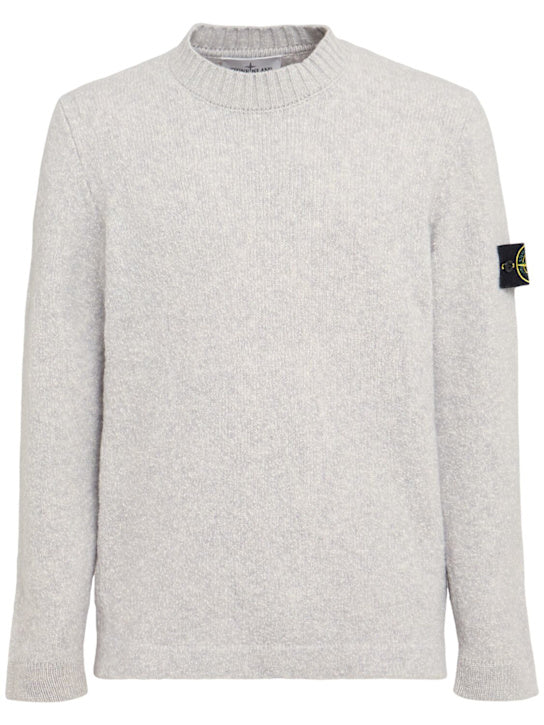 STONE ISLAND Pullover aus Wollmischung Hellgrau