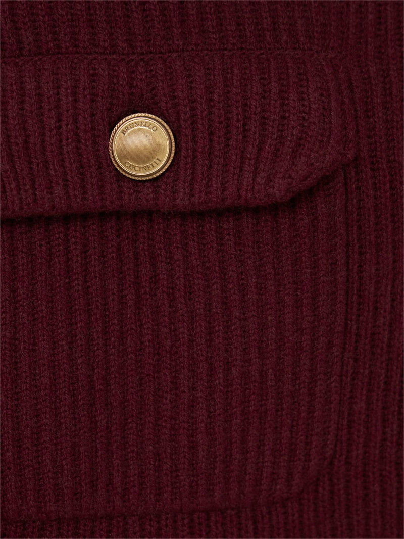 Brunello Cucinelli Cardigan aus Viskosestrickripp