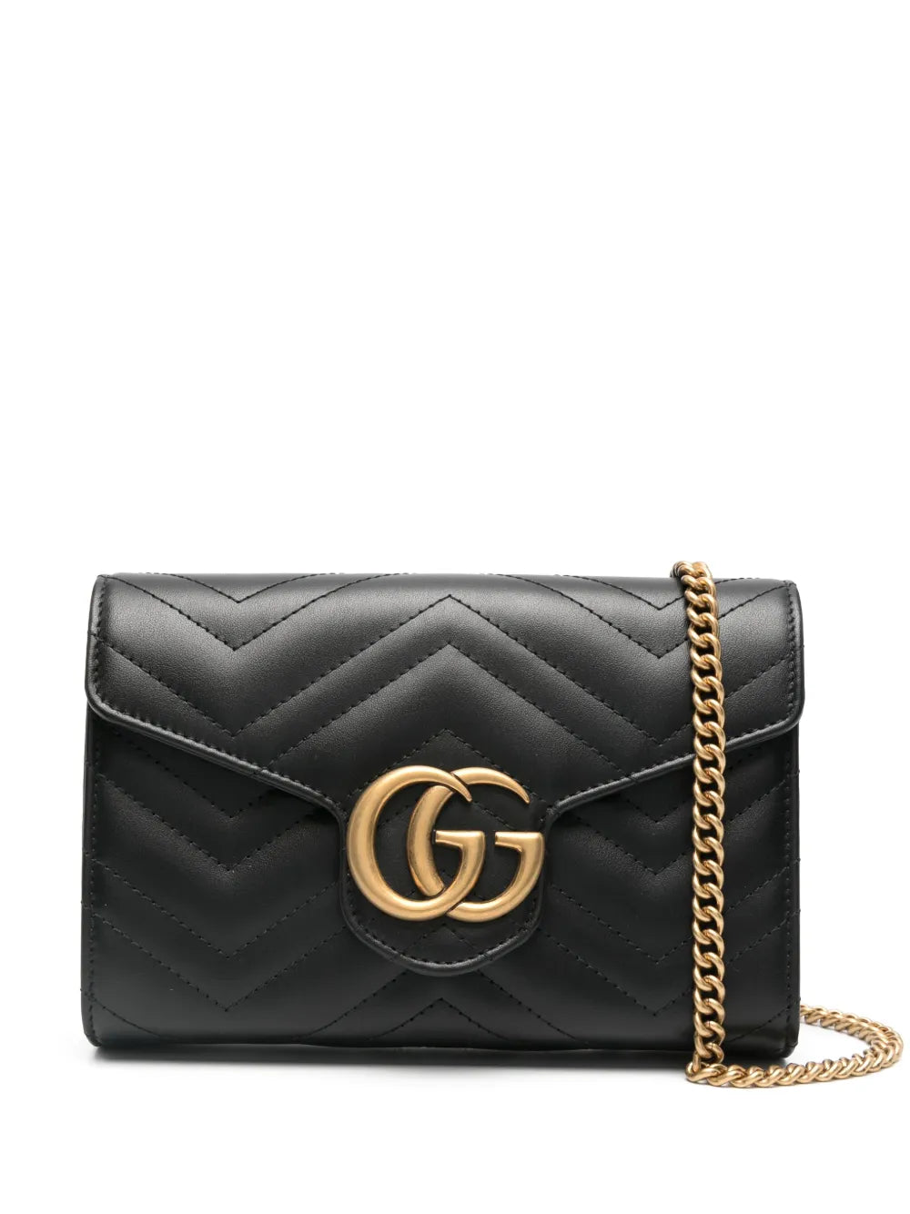 Gucci Mini GG Marmont Schultertasche Schwarz
