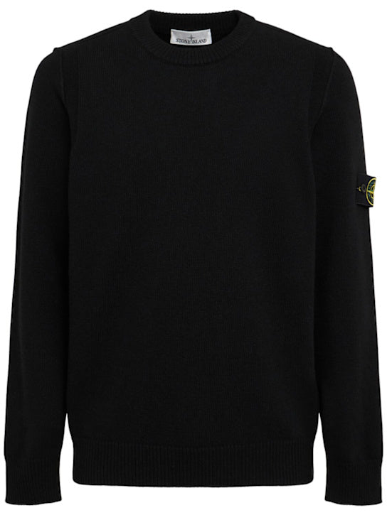 STONE ISLAND Pullover aus Wollmischung Schwarz