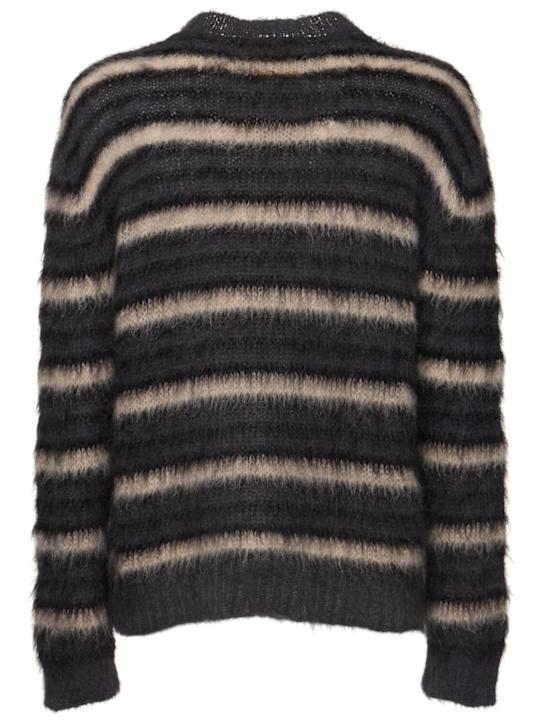 MARNI Sweatshirt mit Streifen Schwarz