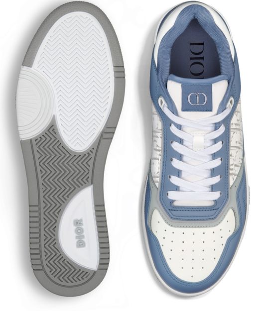 DIOR B27 Low-Top-Sneakers Blau Weiß