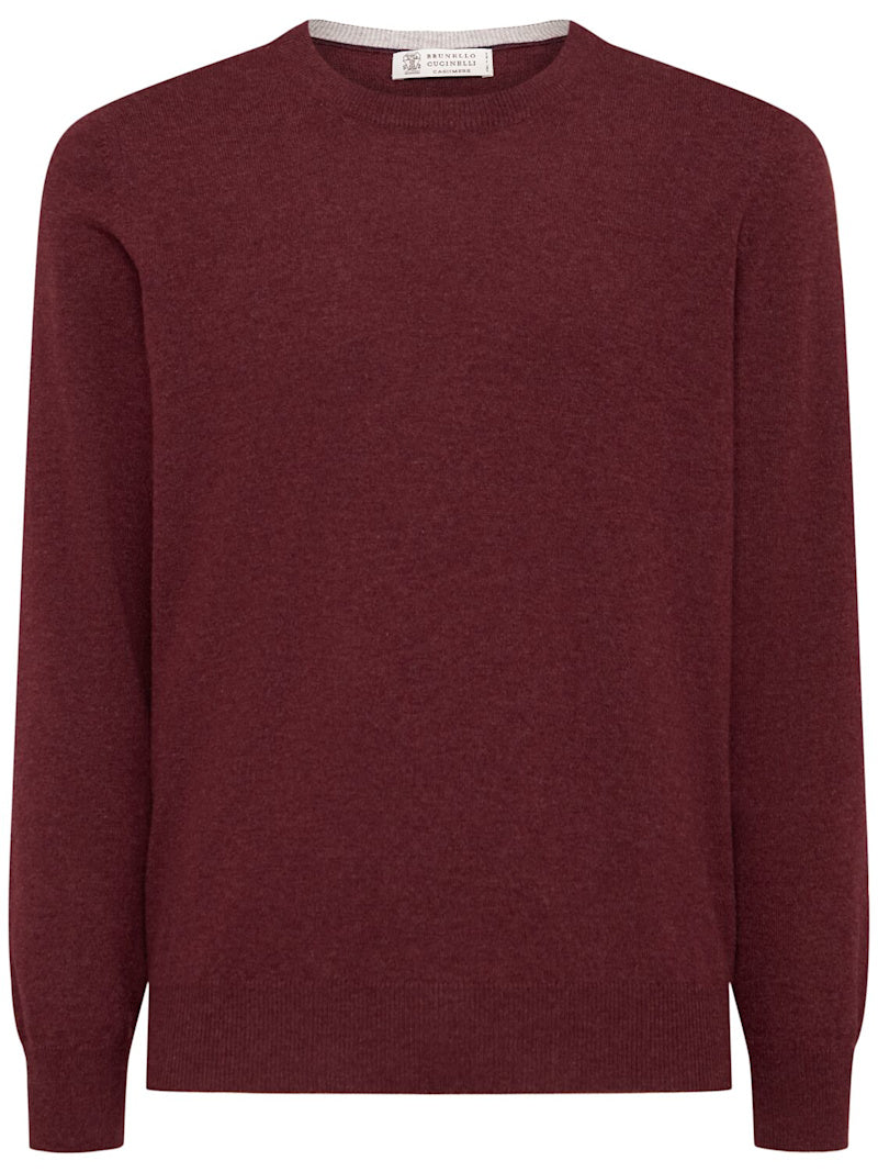 Brunello Cucinelli Strickpullover aus Kaschmir Amaranto