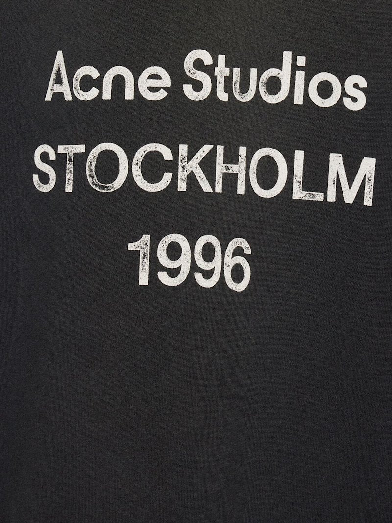 Acne Studios Hoodie aus Baumwolle mit Logodruck