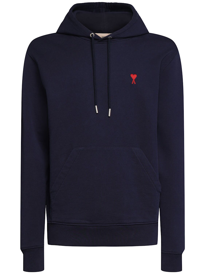 AMI Paris Hoodie aus Baumwolle „ADC“ Blau