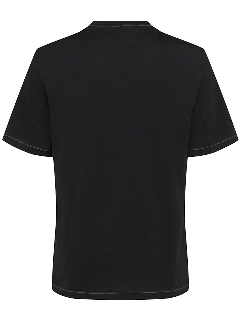 Brunello Cucinelli T-Shirt aus Baumwolle Schwarz
