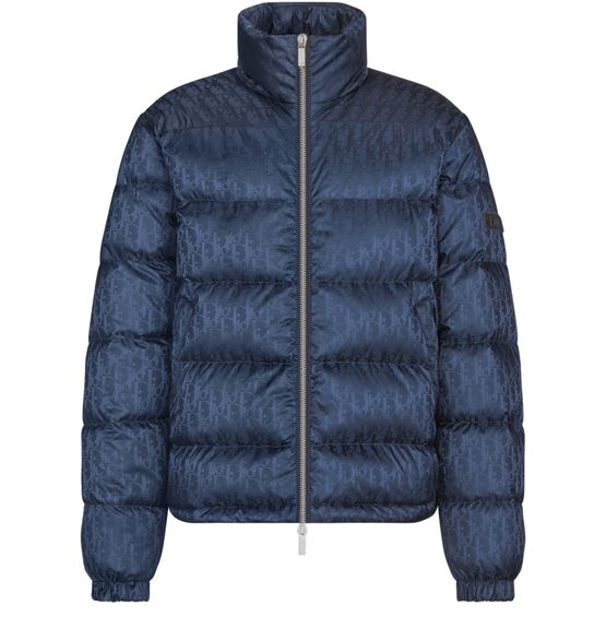 DIOR Dior Oblique Daunenjacke Blau