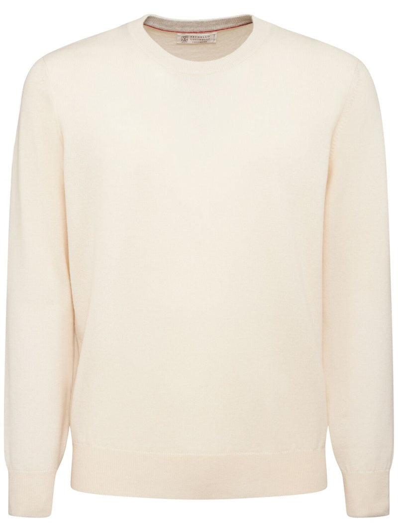 Brunello Cucinelli Strickpullover aus Kaschmir Natur