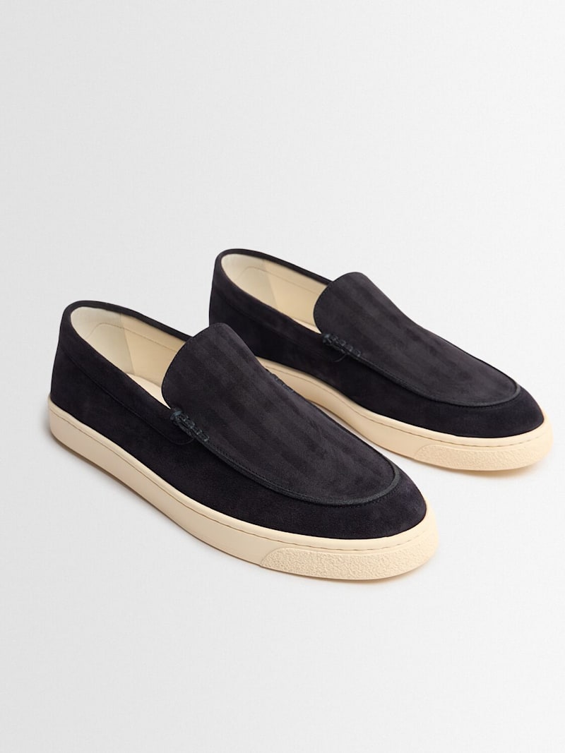 Brunello Cucinelli Loafer aus Wildleder Schwarz