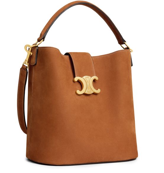 CELINE Mittelgrosse bucket-tasche Louise aus nubuk-kalbsleder