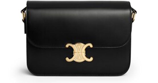 CELINE Mittelgroße Triomphe Tasche Black