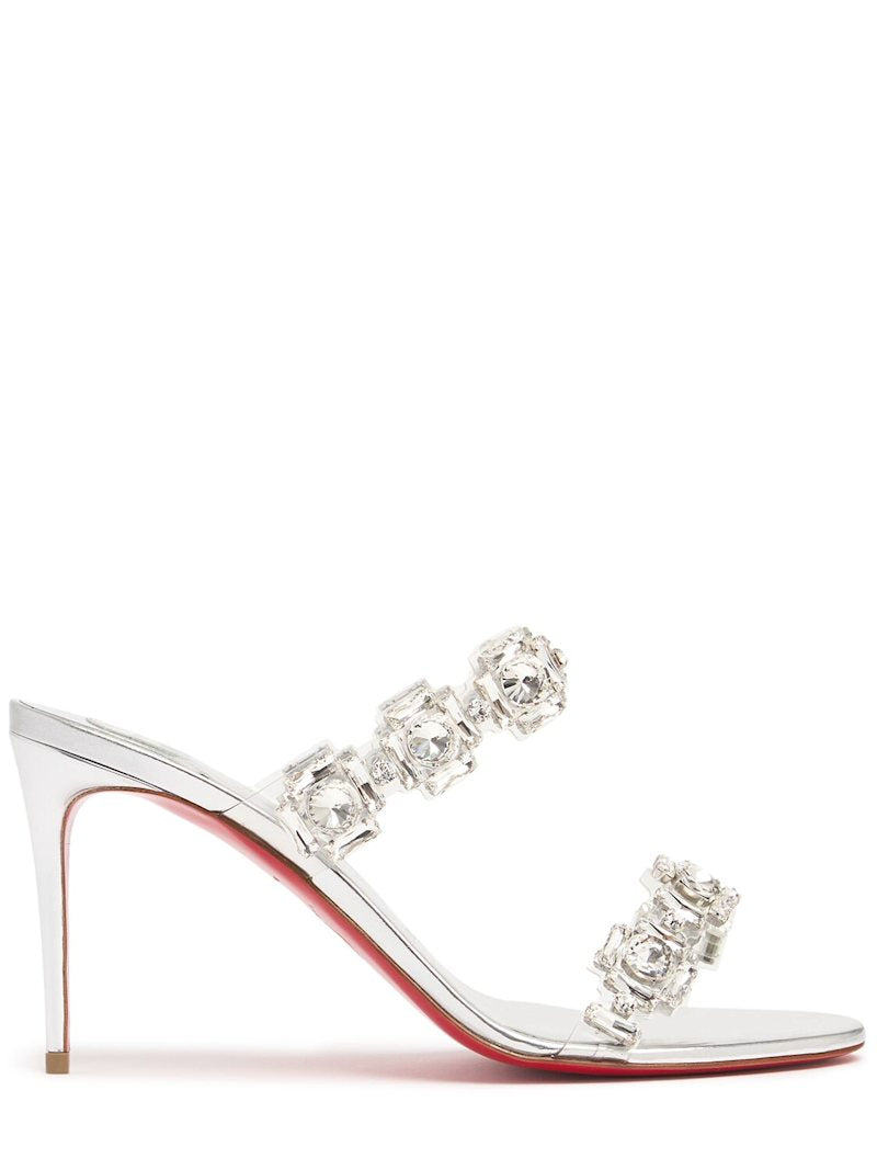 Christian Louboutin 85mm flache Ledersandalen