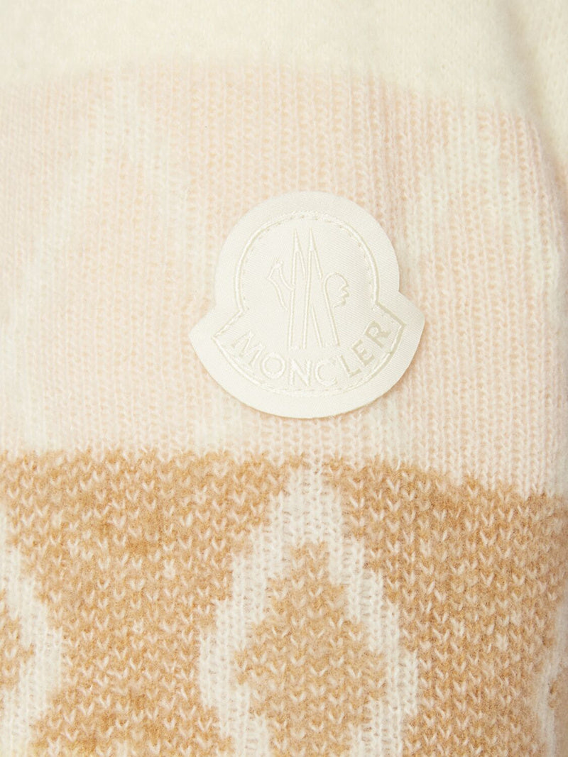 Moncler Sweatser aus Wollmischung mit Rautenmuster