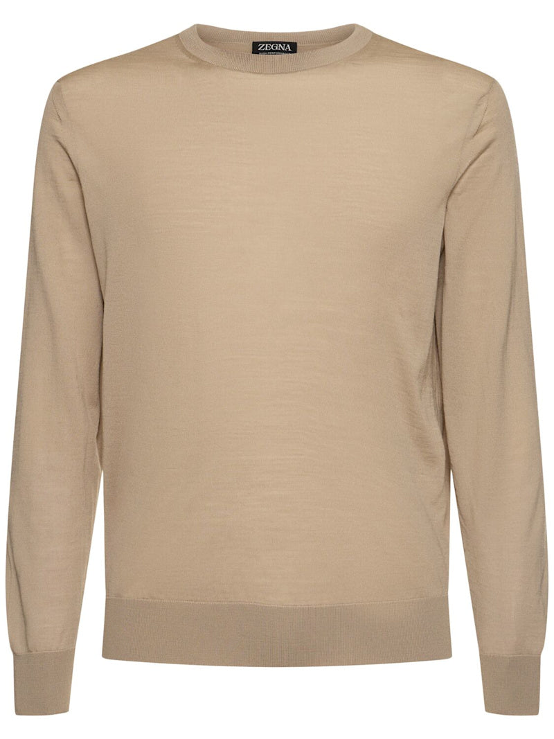 Zegna High performance wool crewneck sweater