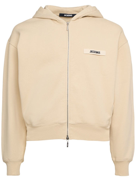 JACQUEMUS Hoodie aus Baumwolljersey Sand