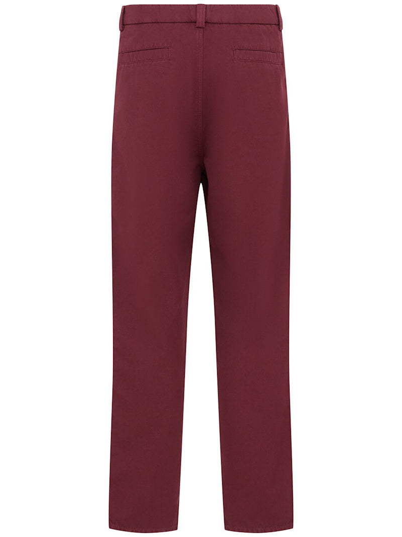Brunello Cucinelli Hose aus Baumwollgarbadine Amaranto