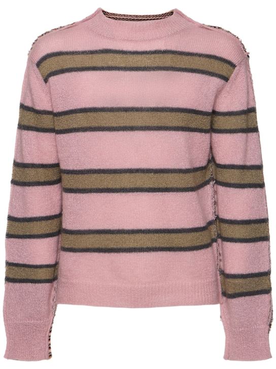 MARNI Sweatshirt mit Streifen Pink