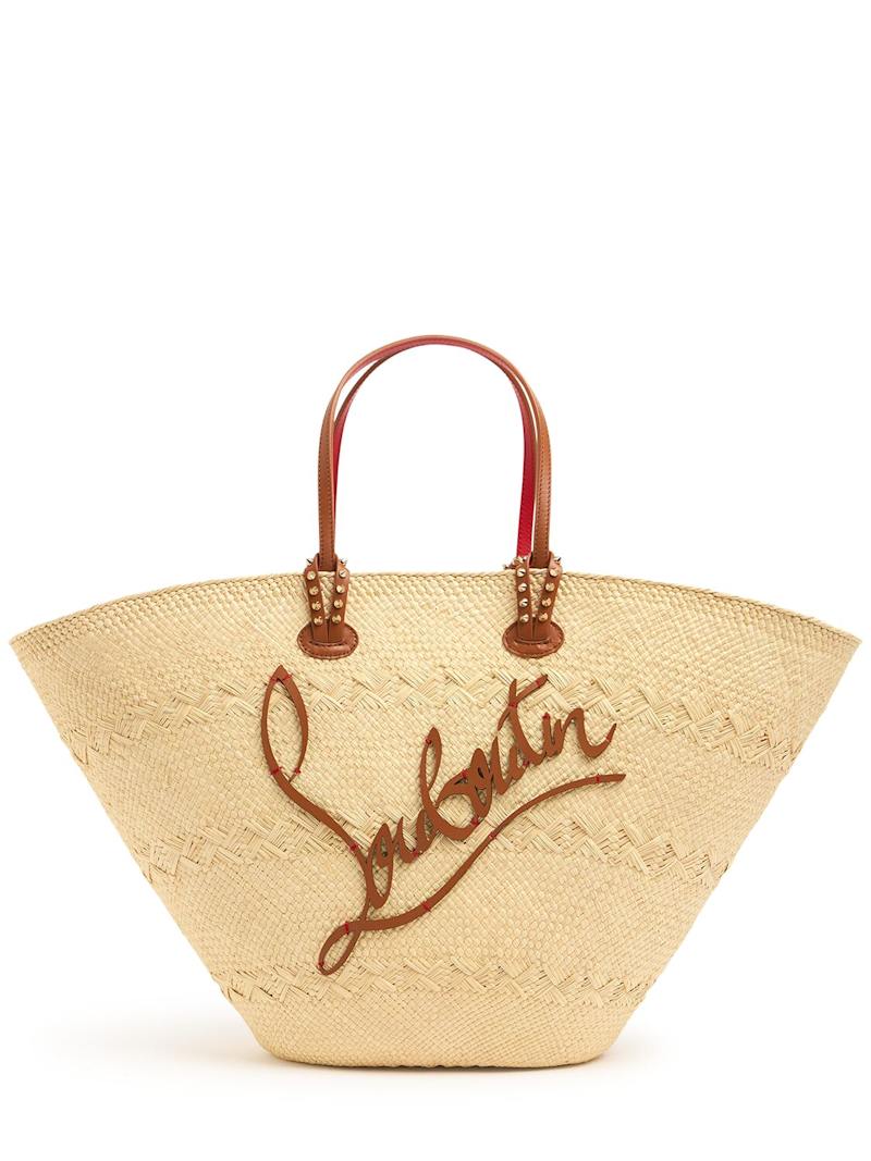 Christian Louboutin Große Strandtasche aus Raffia „Cabata“