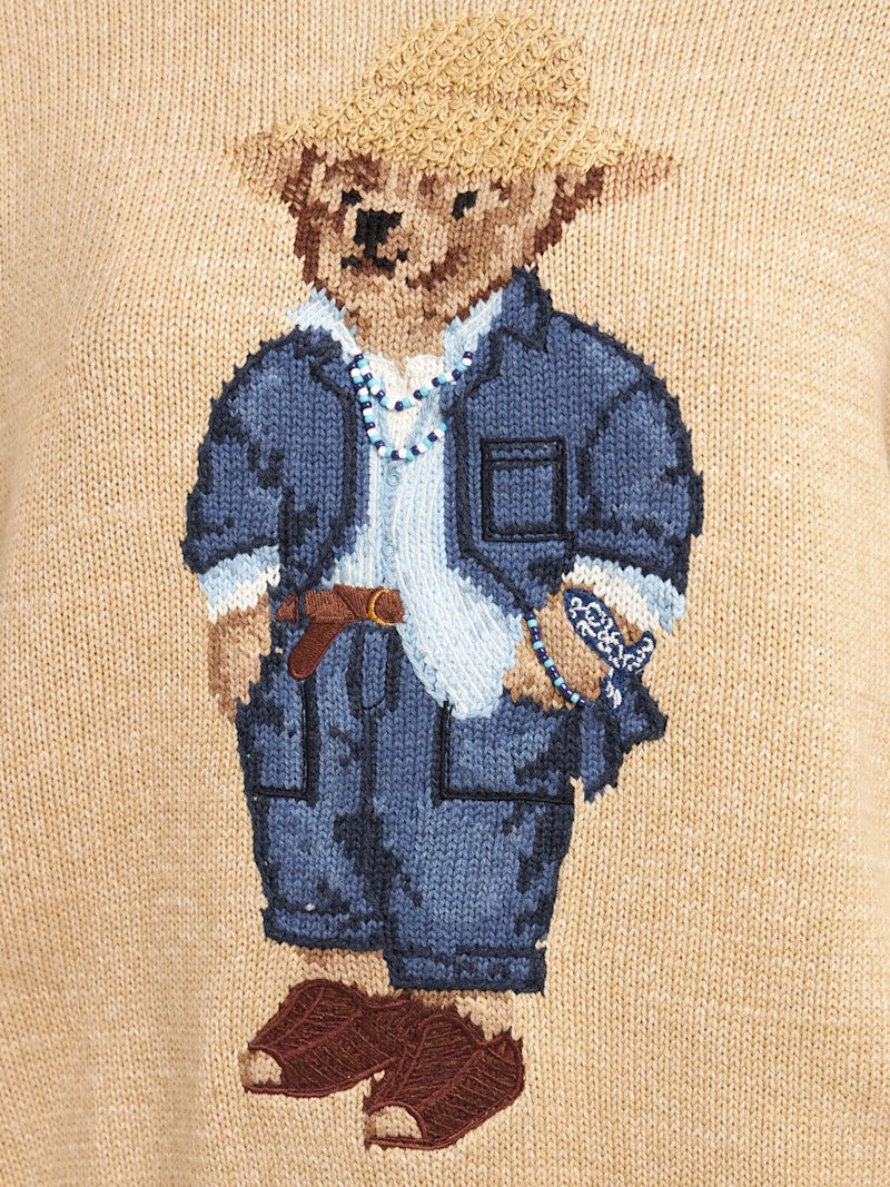 Polo Ralph Lauren Strickpullover aus Bio-Baumwolle und Leinen Braun