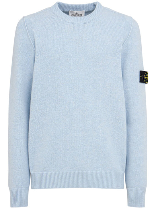 STONE ISLAND Pullover aus Wollmischung Blau