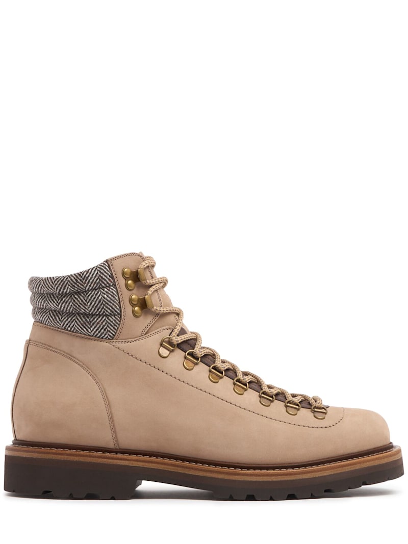 Brunello Cucinelli Stiefeletten aus Leder mit Schnürung