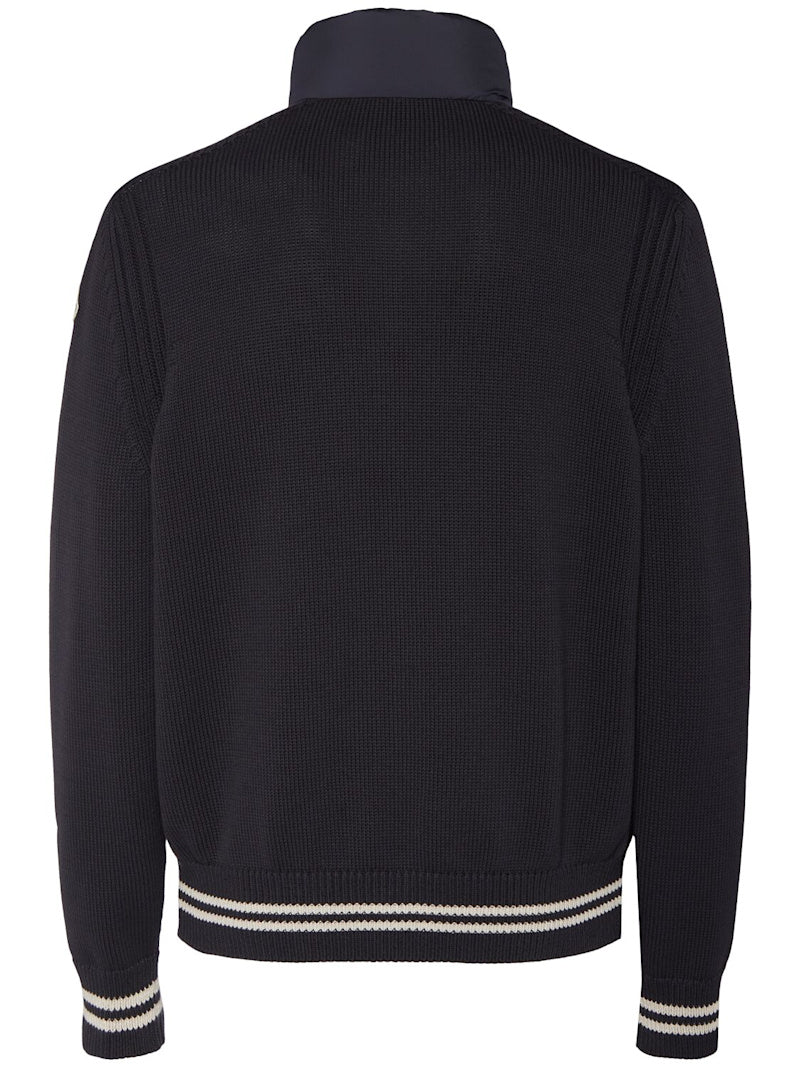 Moncler Padded cotton down cardigan jacket