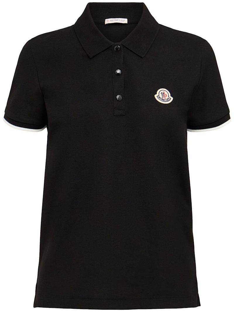 Moncler Polohemd aus Baumwollpiqué mit Logodruck