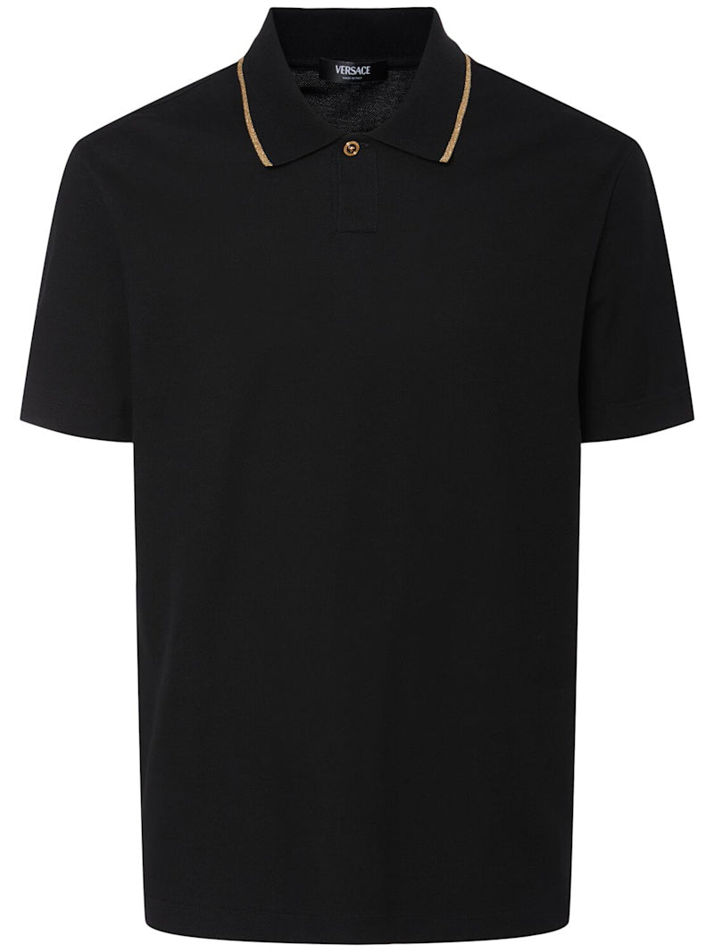 Versace Polohemd aus Baumwollpiqué „Versace“