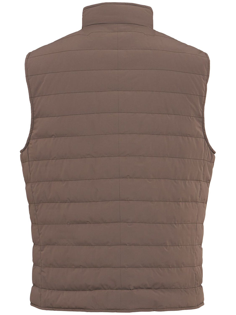 Brunello Cucinelli Daunenweste aus Nylonmischung Braun