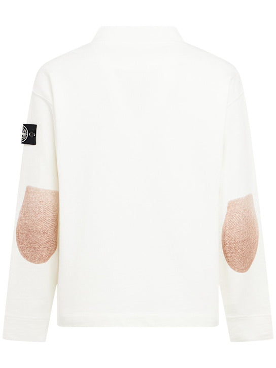 STONE ISLAND Sweatshirt aus Baumwolle Weiß