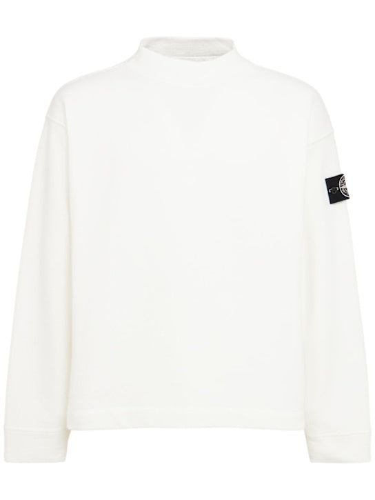 STONE ISLAND Sweatshirt aus Baumwolle Weiß