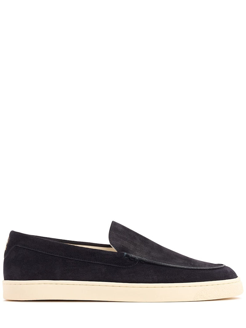 Brunello Cucinelli Loafer aus Wildleder Schwarz