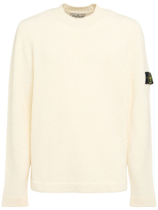 STONE ISLAND Pullover aus Wollmischung Creme
