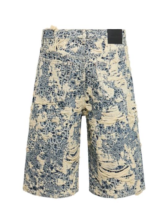 ACNE STUDIOS Shorts mit Rissen und Monogramm