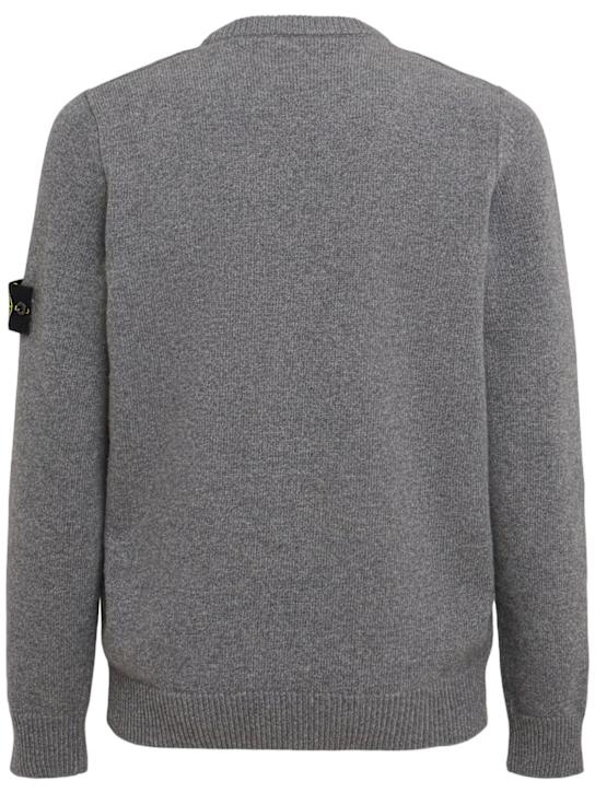 STONE ISLAND Pullover aus Wollmischung Grau