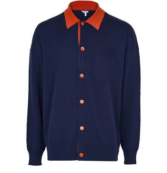 LOEWE Polo-Cardigan aus Wolle