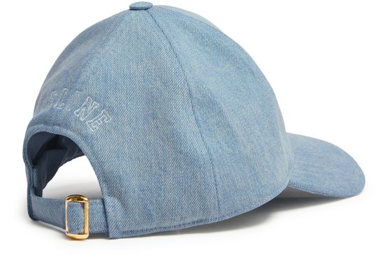 Celine baseballkappe aus wash denim in sweat honey