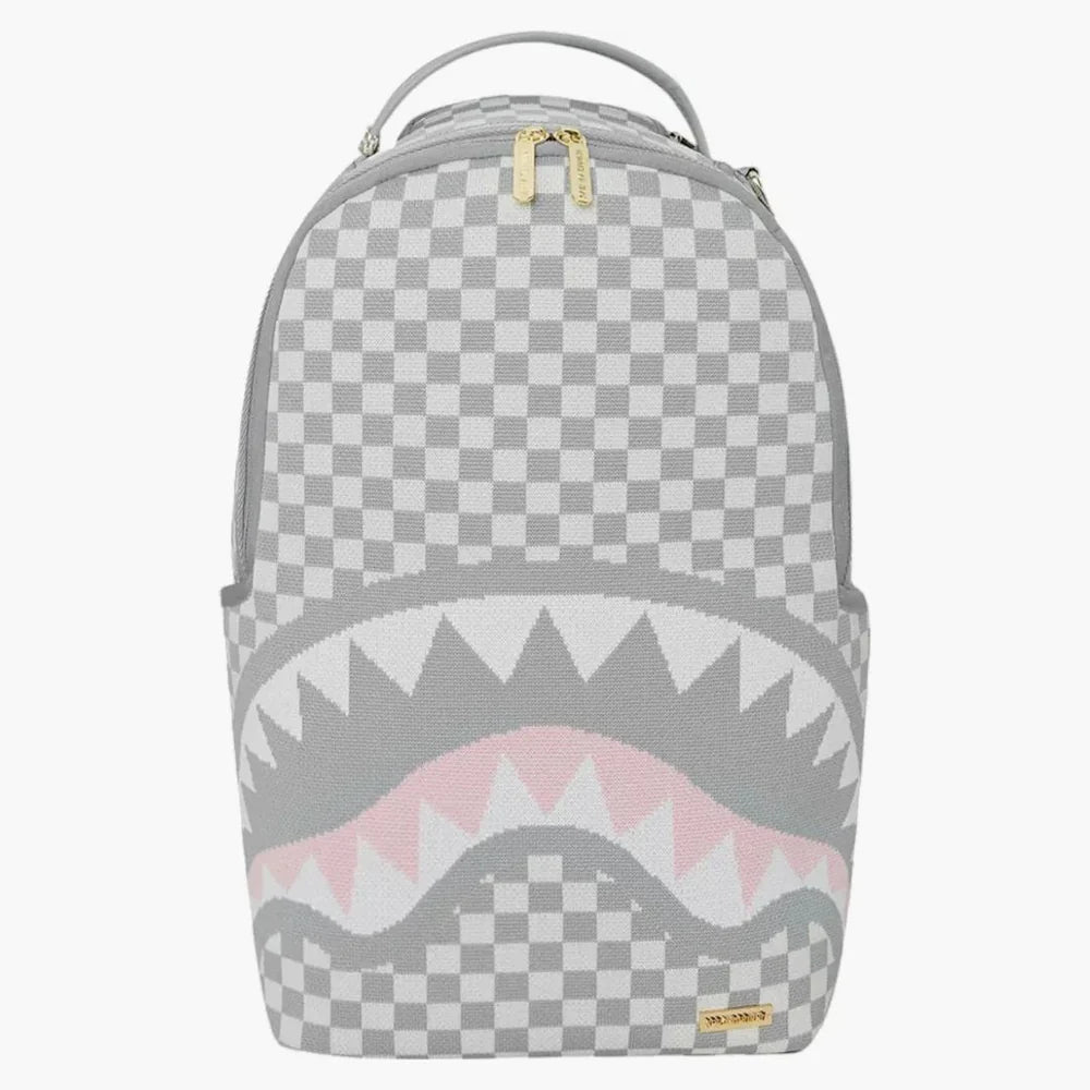 Sprayground Knit Sharks In Paris In Cream DLX Backpa