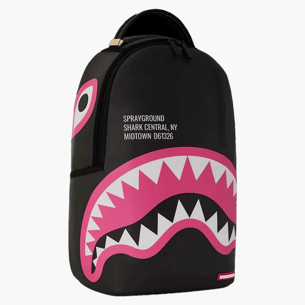 Sprayground Shark Central Pink Dlxsv Backpack Black/pink