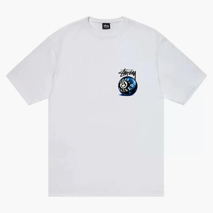 Stussy Born X Raised 8 Ball Tee White