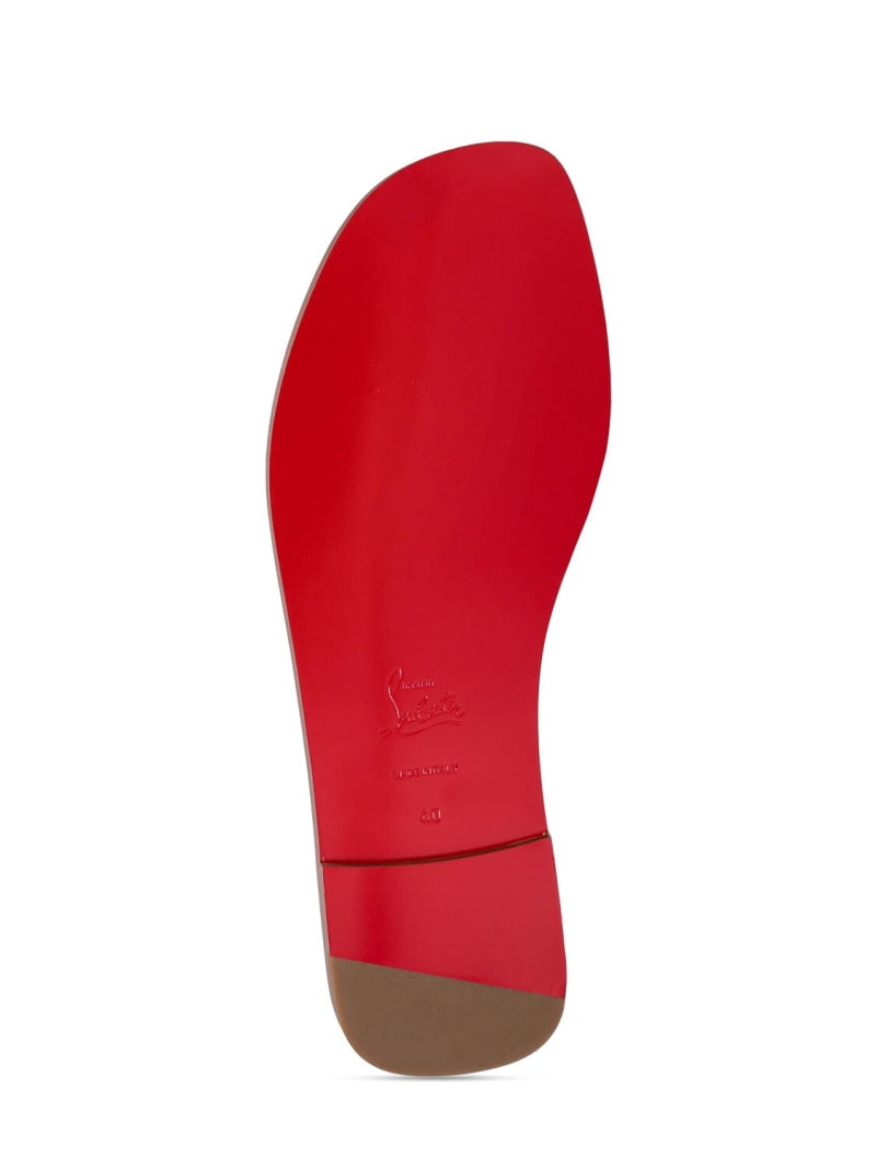 Christian Louboutin 10mm hohe Ledermules „CL“