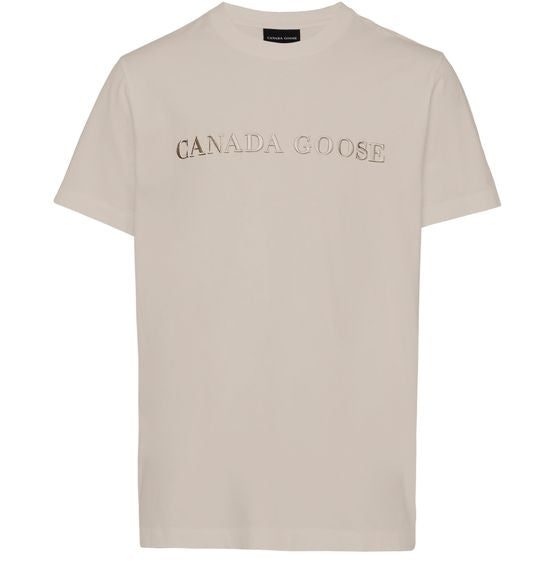 CANADA GOOSE T-Shirt mit gesticktem Schriftzug Emersen Beige